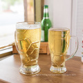 600ml 400ml Football Beer Mug Gift Draft Beer Mug Large Water Glass Transparent Glass